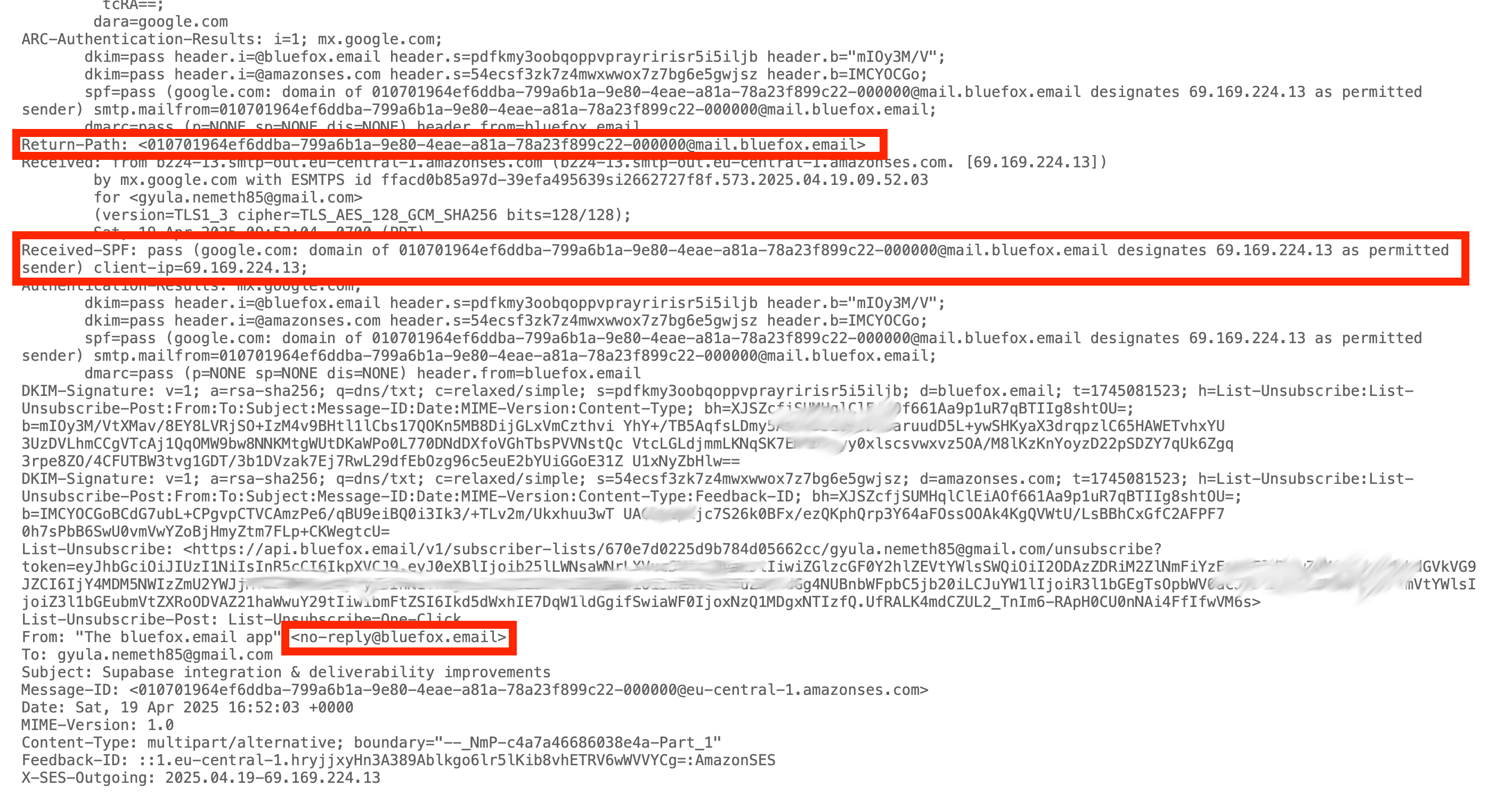 SPF-related headers highlighted