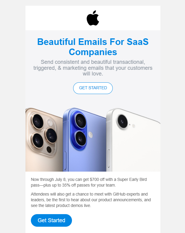 Apple-style email