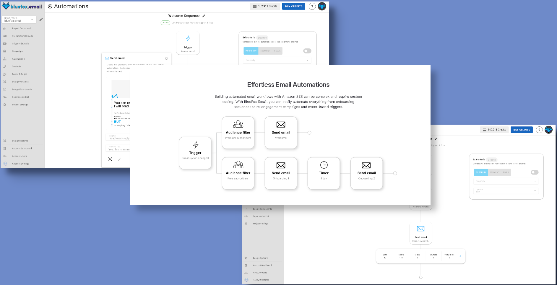 BlueFox Email automation workflow
