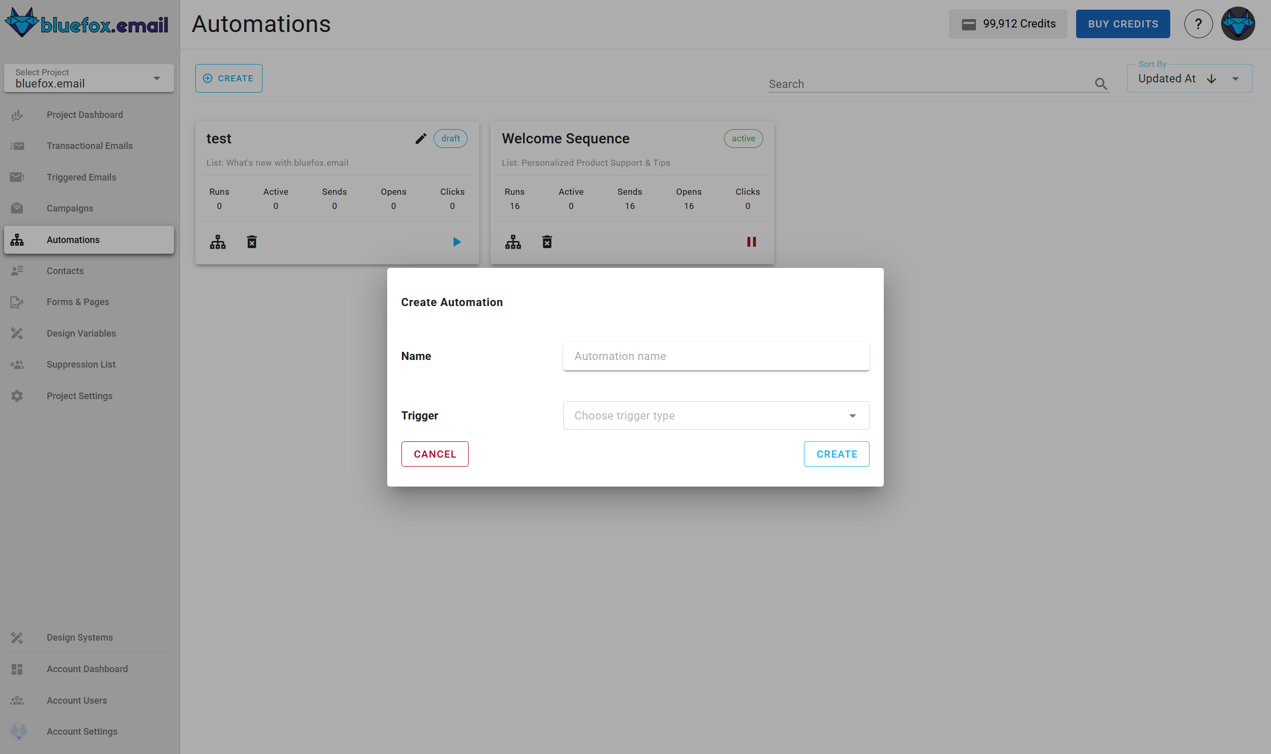 Automation creation form Icon