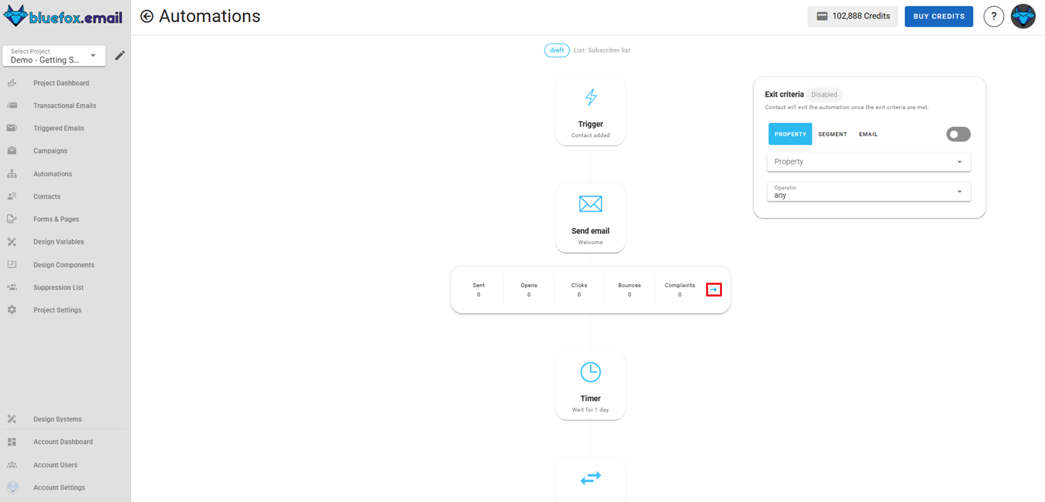 Automation node send card Icon