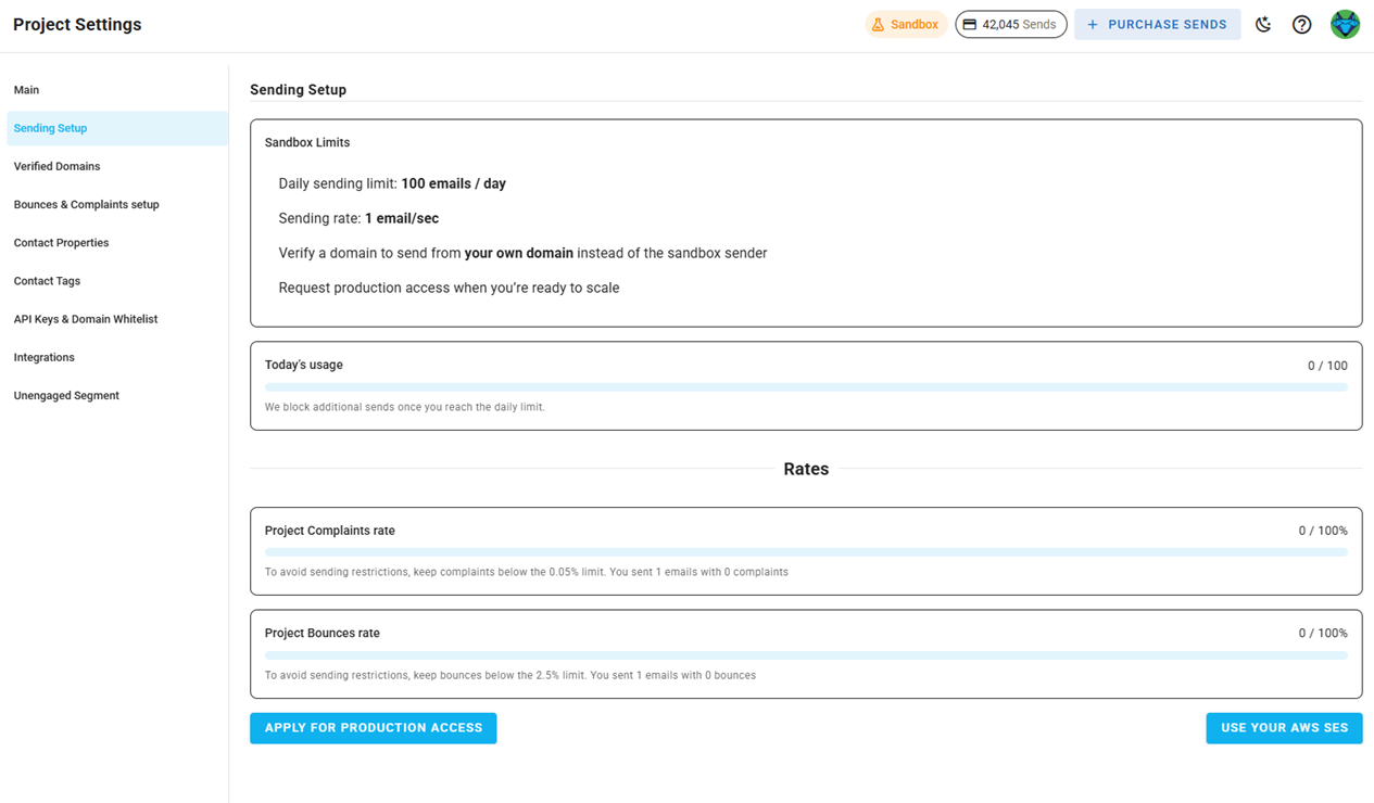 A screenshot of the project delivery mode settings.