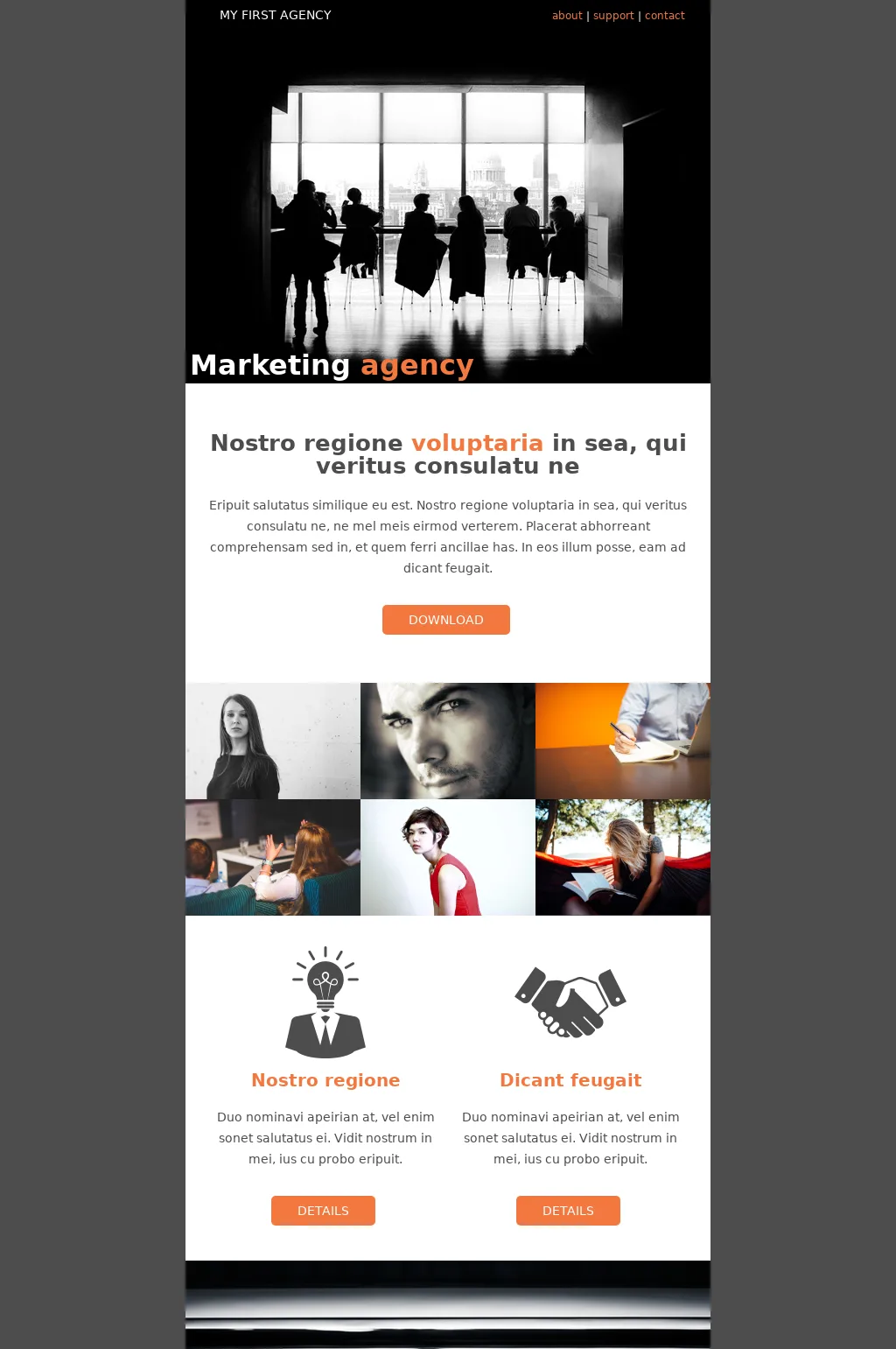 Marketing agency modern responsive newsletter template